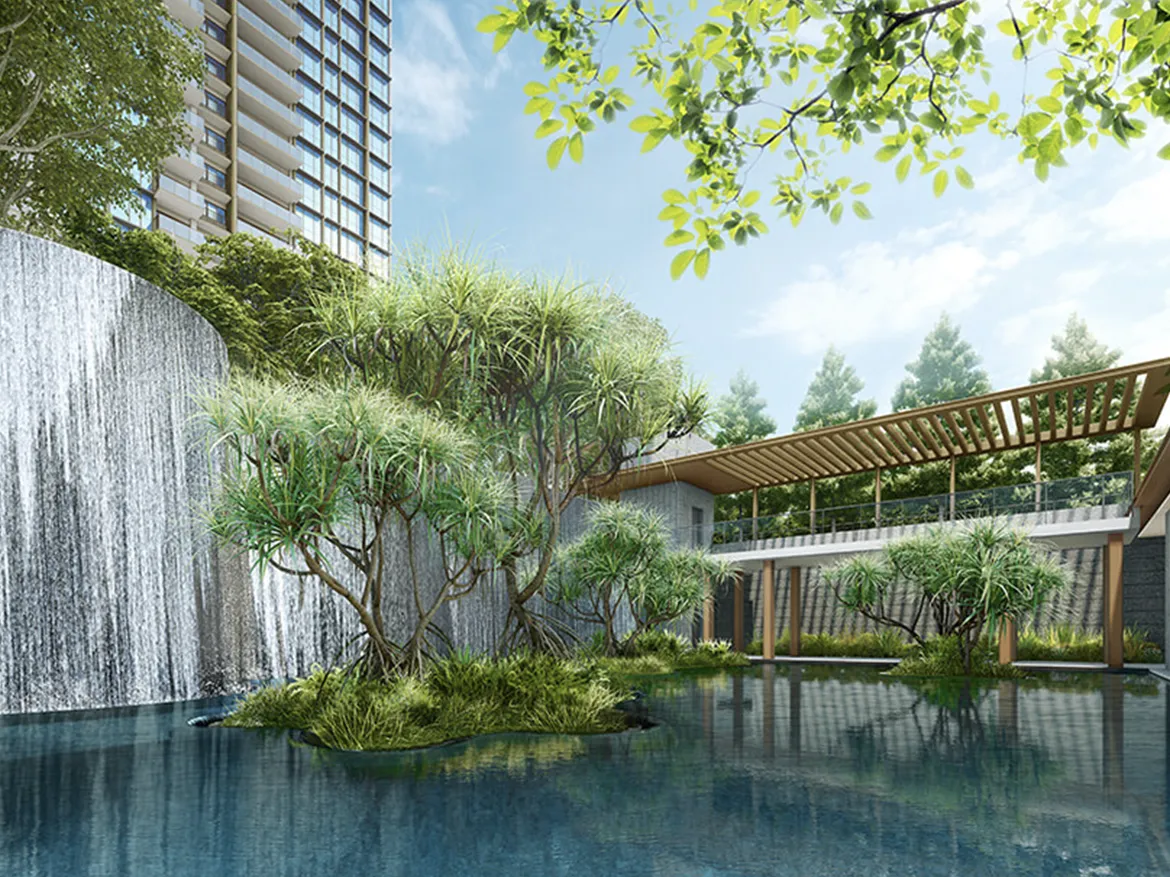 Pinetree Hill Oasis Waterfall